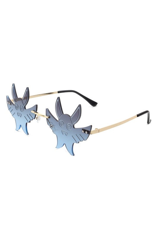 Frameless Party Gremlin Shape Novelty Sunglasses