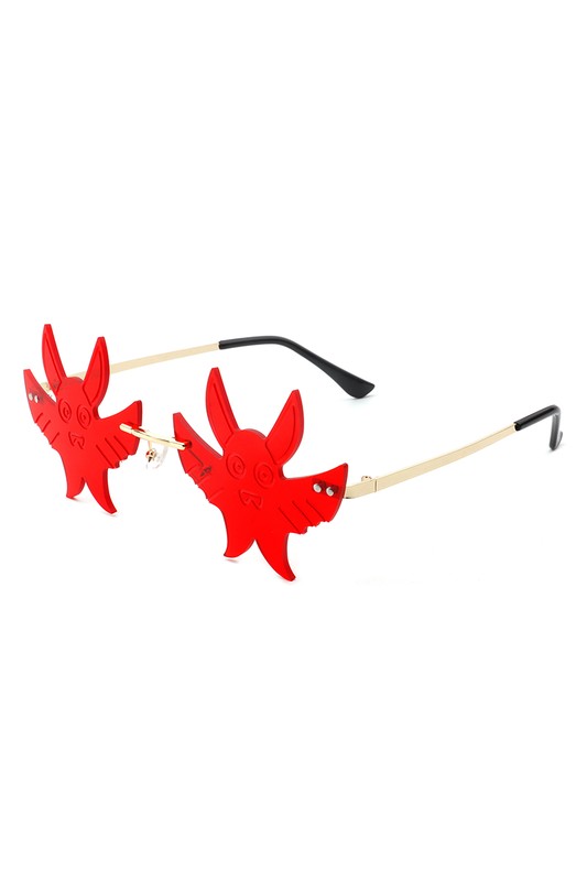 Frameless Party Gremlin Shape Novelty Sunglasses