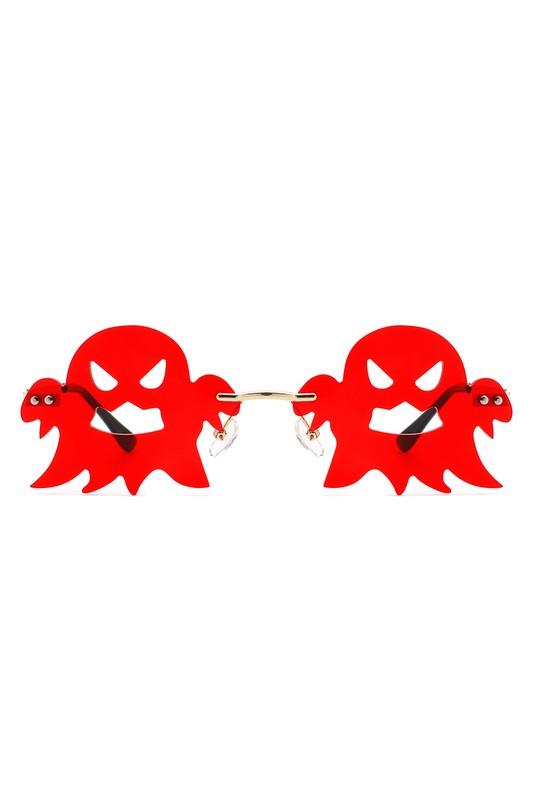 Rimless Scary Party Ghost Sunglasses