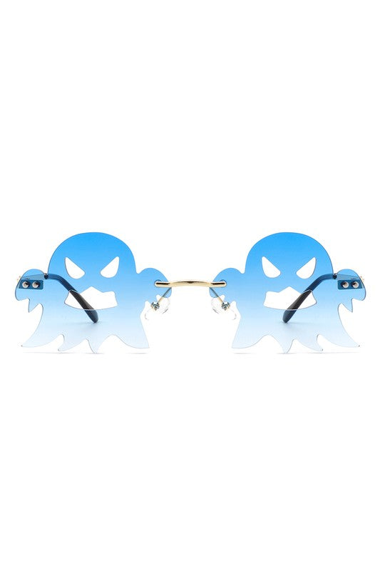 Rimless Scary Party Ghost Sunglasses