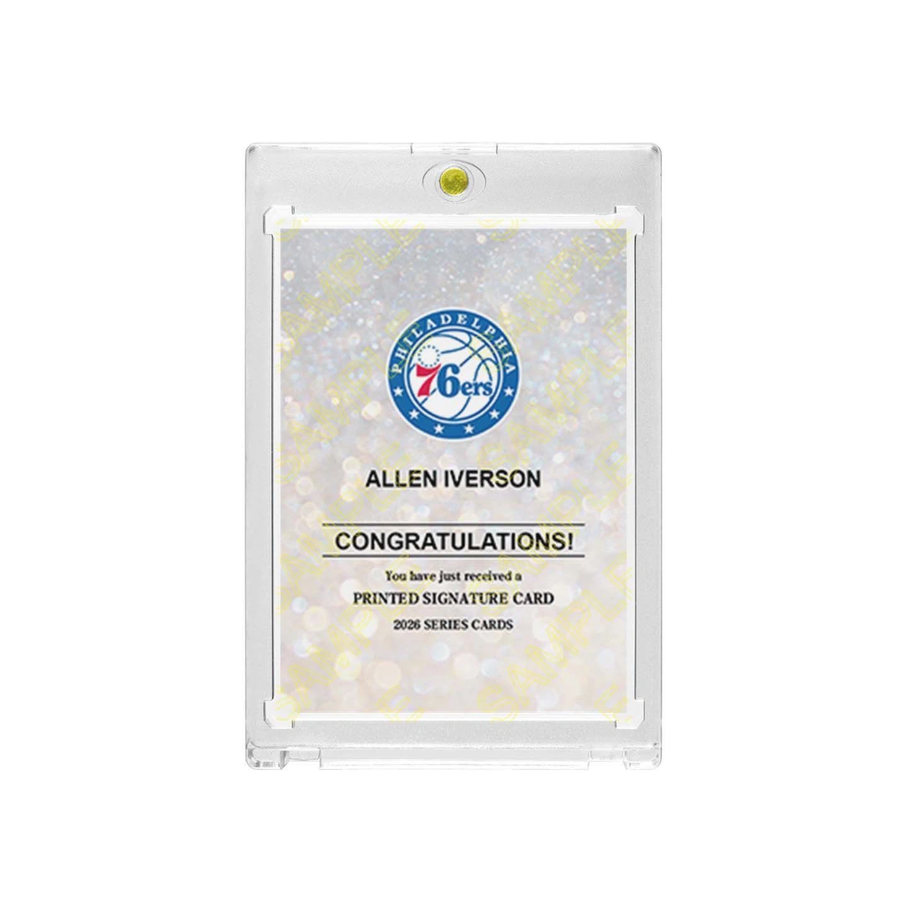 76ers Allen Iverson Retro Basketball Collectible Card with Display Case