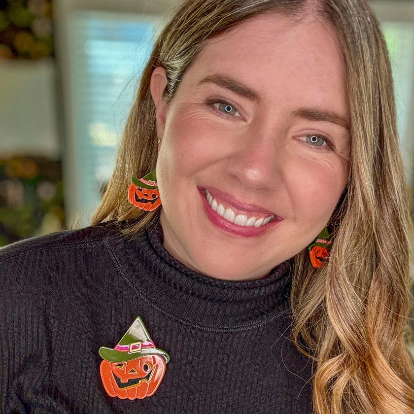 Witch O'Lantern Drop Earrings