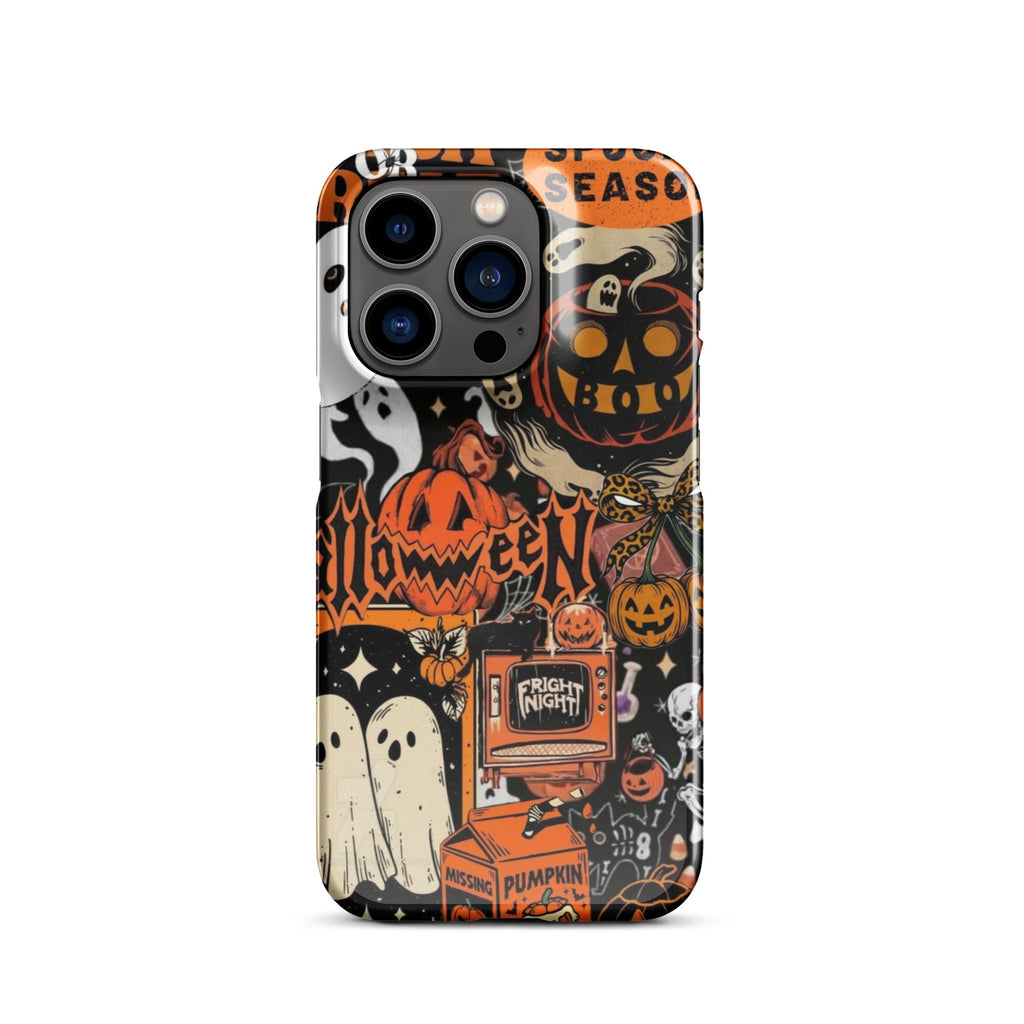 Vintage Halloween Snap Case for iPhoneВ®, Pumpkin & Ghost Collage Phone Case