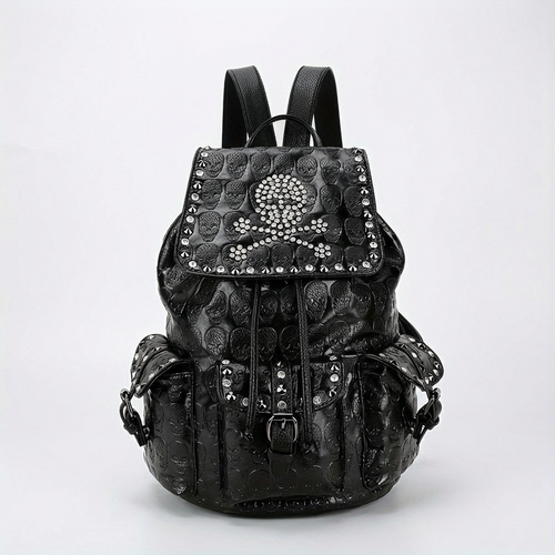 Backpack for Women, Halloween Rivets Gothic Black Daypack, Women's Niche Travel Backpack, Gift for Friend